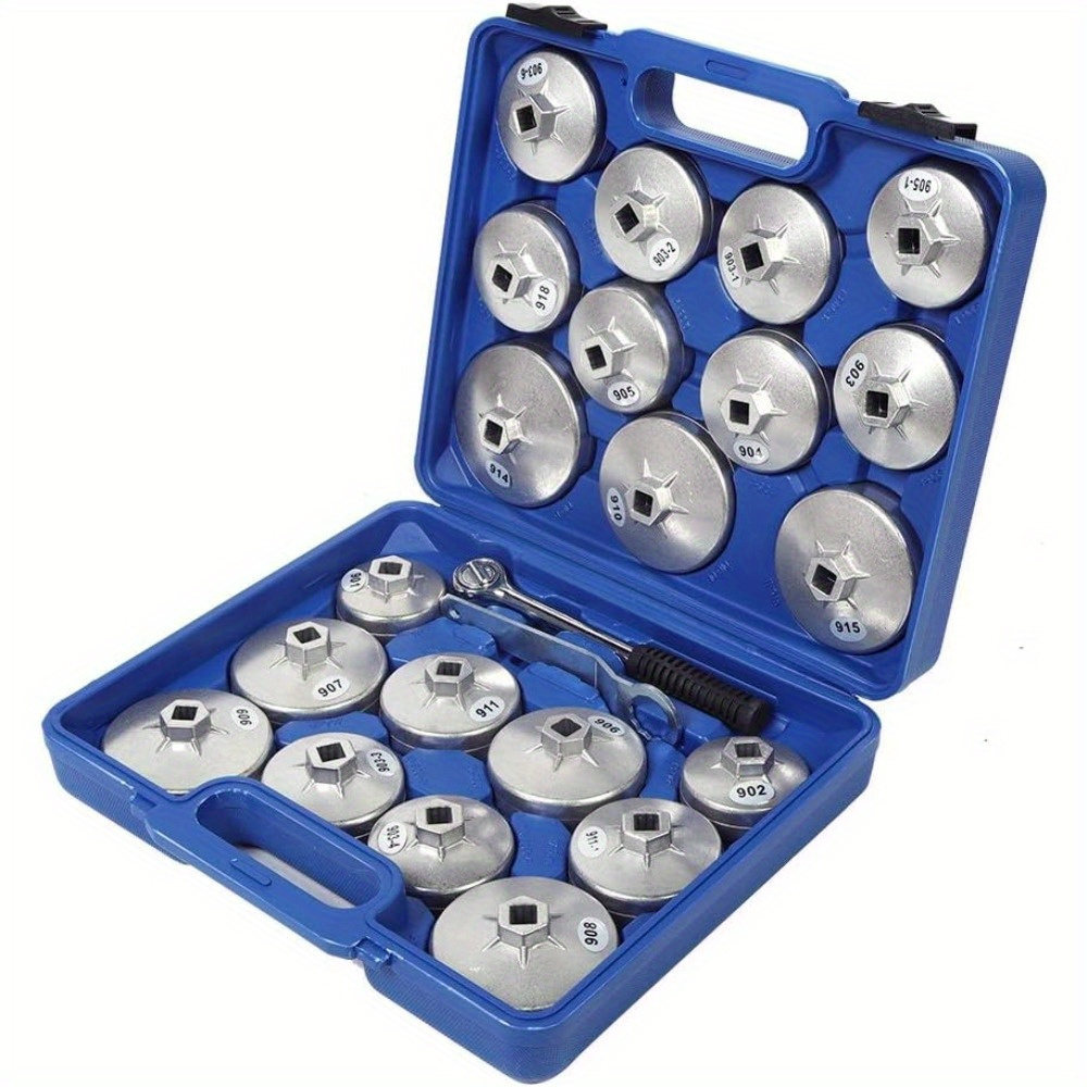 

Professional 23pcs Aluminum Oil Filter Removal Cap Wrench Socket Tool Kit For Filter Removal