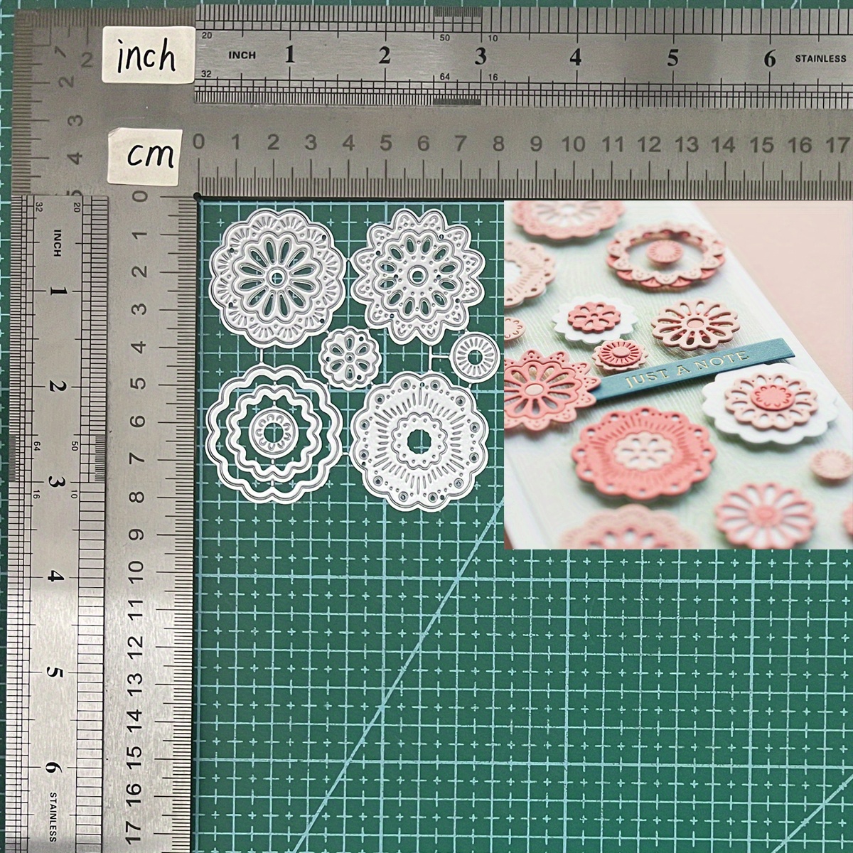 

1pc Metal Cutting Dies, Flowers, Suitable For Diy Greeting Card Or Hand Account Making, Stencil Scrapbooking Cutting Dies For Scrapbooking Album Decoration