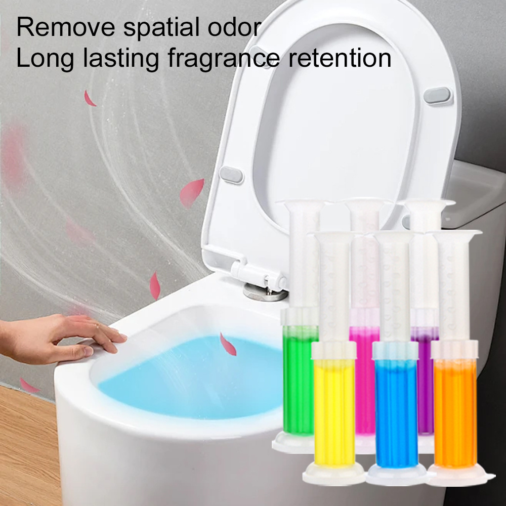 

6-piece Floral Toilet Gel Stamp Set - Fresh Scent Bathroom Deodorizer & Bowl Cleaner, Air Freshener Descaler