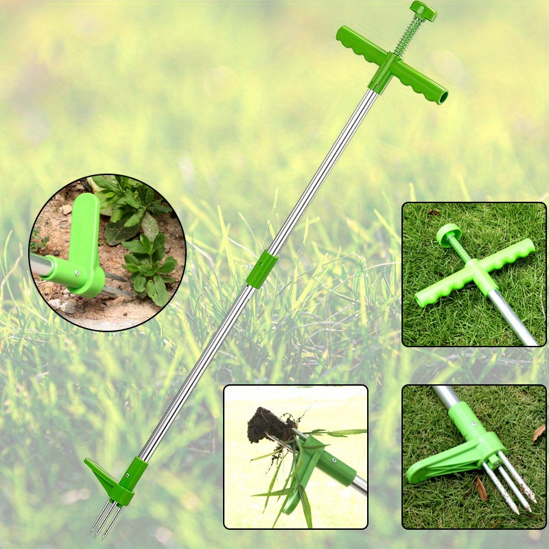 

2-in-1 Detachable Aluminum Garden Weeder Tool - Manual Grass Puller For Easy Weeding, Root Removal & Wild Vegetable Digging