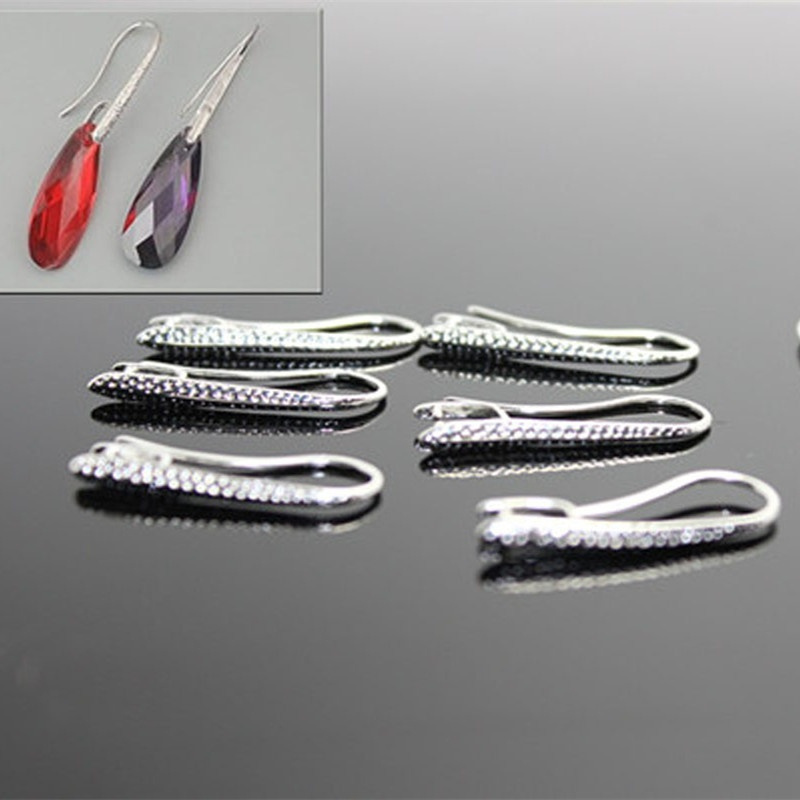 

10/30pcs Diy Wholesale Jewelry Grind Arenaceous Earring Findings Silvery Pinch Bale Hook Earwire