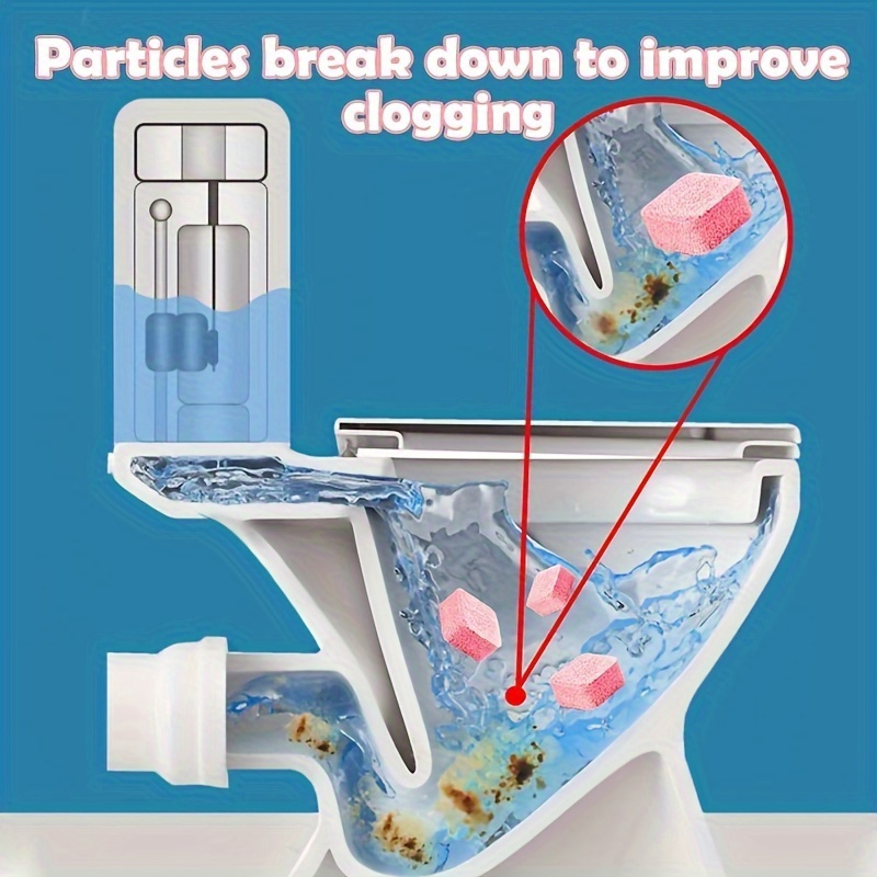 10 20 piece effervescent toilet bowl cleaner tablets stain odor removal no battery needed details 0