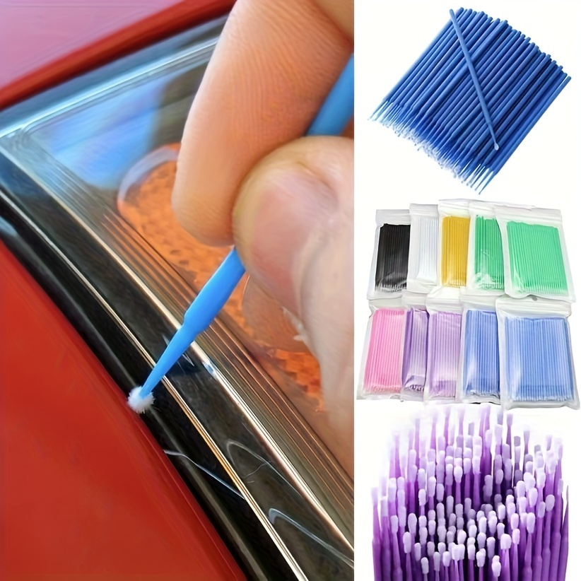 

precision Clean" 100-piece Microfiber Car Cleaning Brushes - Small, Detailed Tips For Exhaustive Vehicle Maintenance & Painting