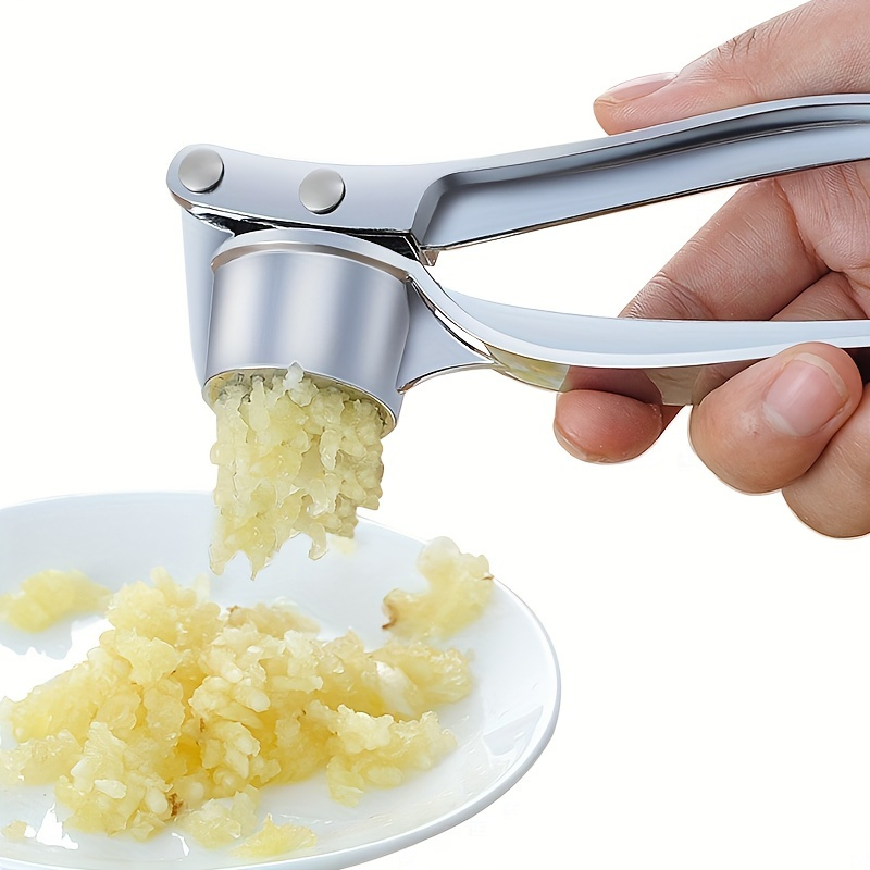 

Stainless Steel Garlic Press - Manual, Handheld Crusher For Ginger & Garlic, Essential Kitchen Tool Garlic Crusher Garlic Mincer