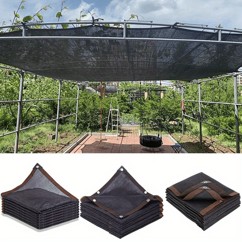 

protective Canopy" Uv-resistant Black Hdpe Sun Shade Net - Perfect For Outdoor Gazebos, Pergolas & Greenhouses
