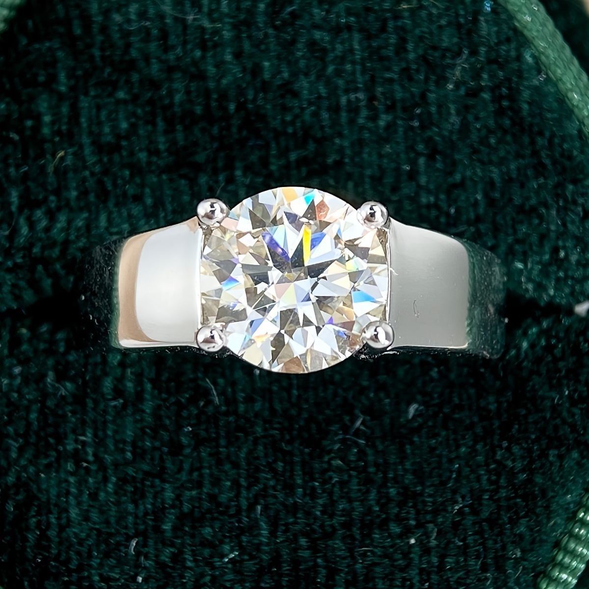 Moissanite Ring Wedding Band for Women S925 Sterling Silvery Promise Ring