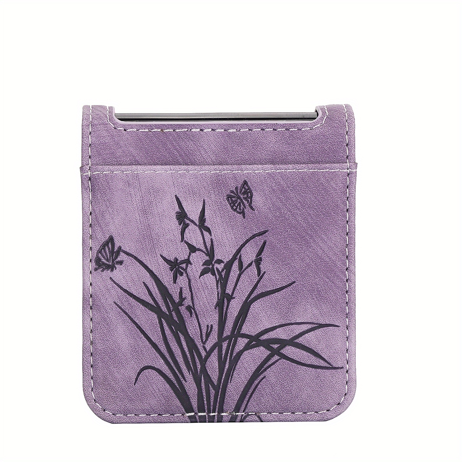 Image of Phone Case: Awquer Flower Pu Faux Leather Case Suitable For Suitable For Galaxy Z Flip 7 6 5 4 3 5g Wallet Card Holder Slot Phone Bag Cover