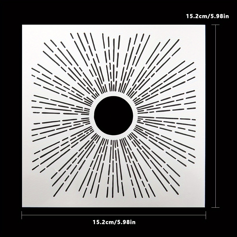 1pc 5.98*5.98 Inch Plastic Reusable Clearances For Diy Decoration Diary Album Background To Make Graffiti Templates