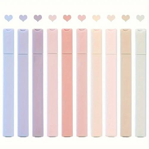 5pcs pastel highlighters aesthetic cute soft chisel tip marker pen with mild assorted colors no bleed easy to hold for journal bible planner notes supplies random color