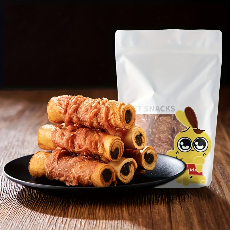 TEMU /5.29oz Chicken/duck Wrapped Cowhide Chocolate Stick, Meat Dog Snacks, Made From Chicken/duck Meat And Beef Skin, Beef Stuffing, Healthy, High