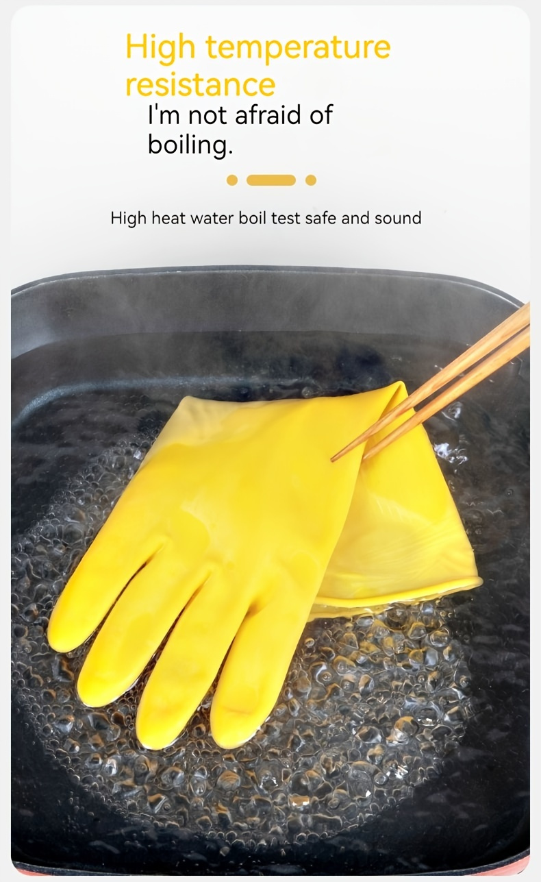 5 pairs premium household cleaning gloves for restaurant waterproof kitchen dishwashing gloves non slip housework gloves   laundry washing gloves cleaning supplies cleaning tool heavy duty dishwashing gloves details 4