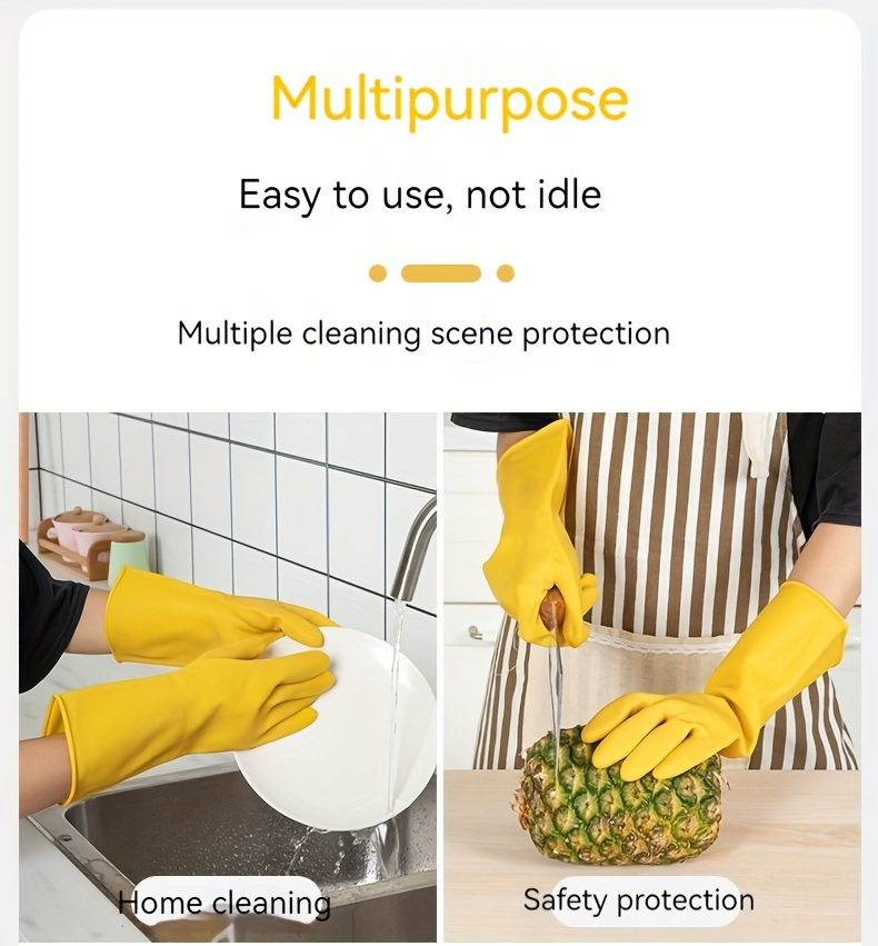 5 pairs premium household cleaning gloves for restaurant waterproof kitchen dishwashing gloves non slip housework gloves   laundry washing gloves cleaning supplies cleaning tool heavy duty dishwashing gloves details 5