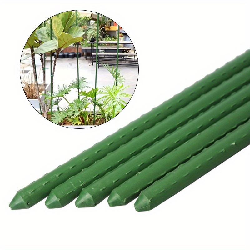 

5/10-piece Heavy-duty Metal Garden Stakes - Perfect For Climbing Plants, Vegetables & Flowers | Easy Plant Support & Training