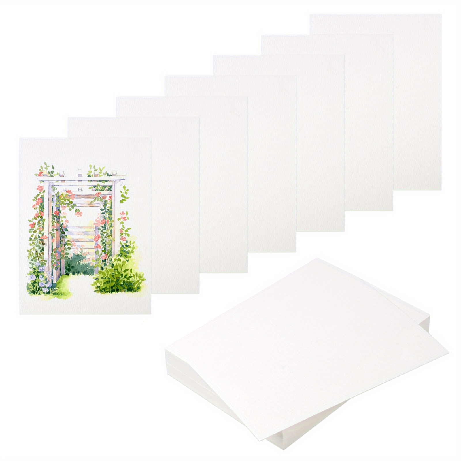 TEMU 60 Sheets Watercolor Paper, 5x7in Water Color Paper, 140 Lb/300 Gsm Watercolor Paper Pad, Cold Press Watercolor Pad, Watercolor Paper Sketchbook