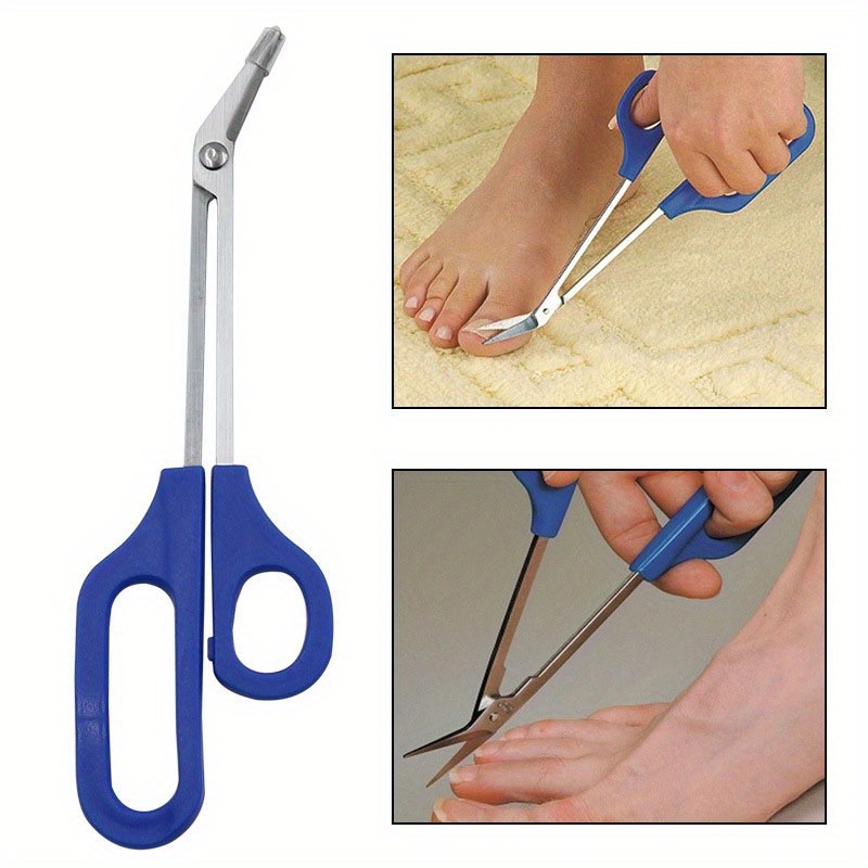 

Easy-grip Long Reach Toenail Scissors - Stainless Steel Trimmer For Precise Manicure & Pedicure, Includes Nail File - Ideal For Thick Toenails Short Nails Toe Nail Press On Nails