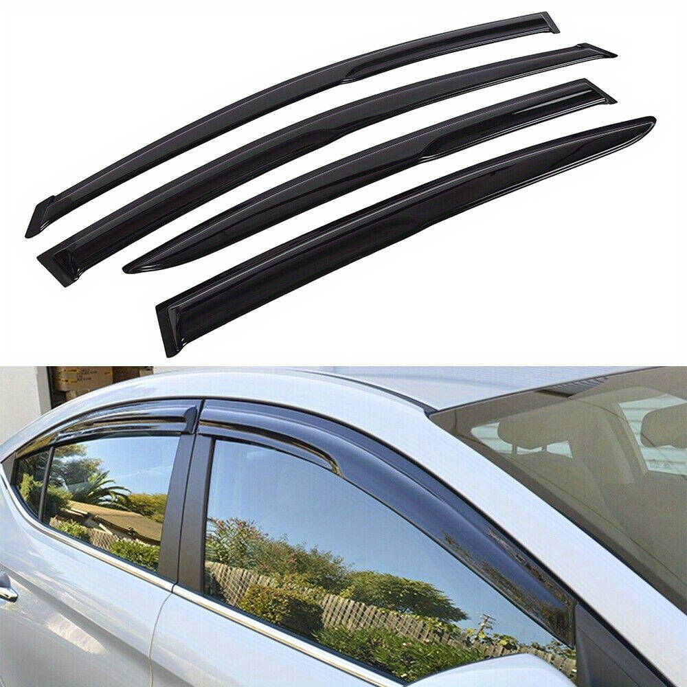 

4pcs Acrylic Car Window Visors Sun Shade Rain Guards For 2017-2020 Elantra Us