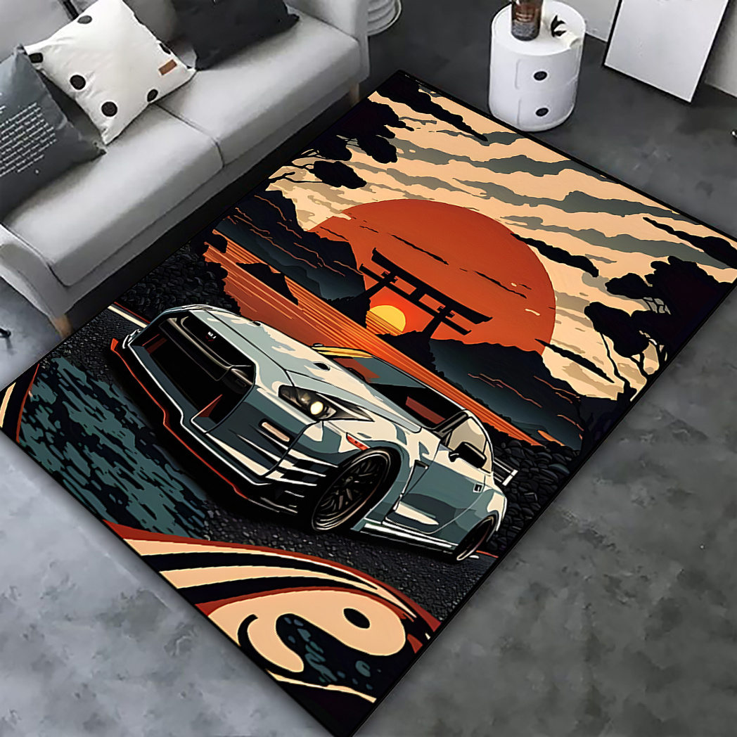 vibrant street art   area rug soft   machine washable with non slip backing for living room bedroom kitchen and entryway decor details 0