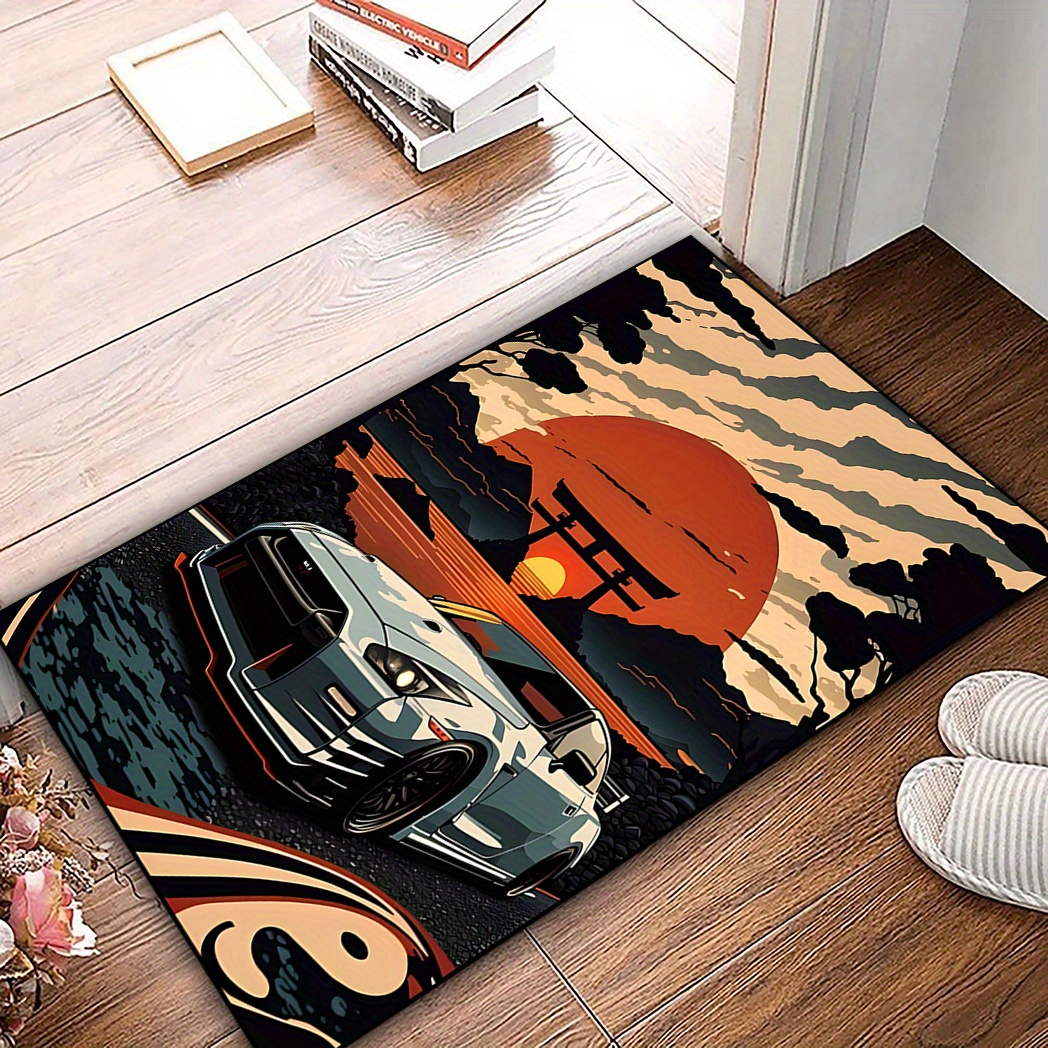 vibrant street art   area rug soft   machine washable with non slip backing for living room bedroom kitchen and entryway decor details 5