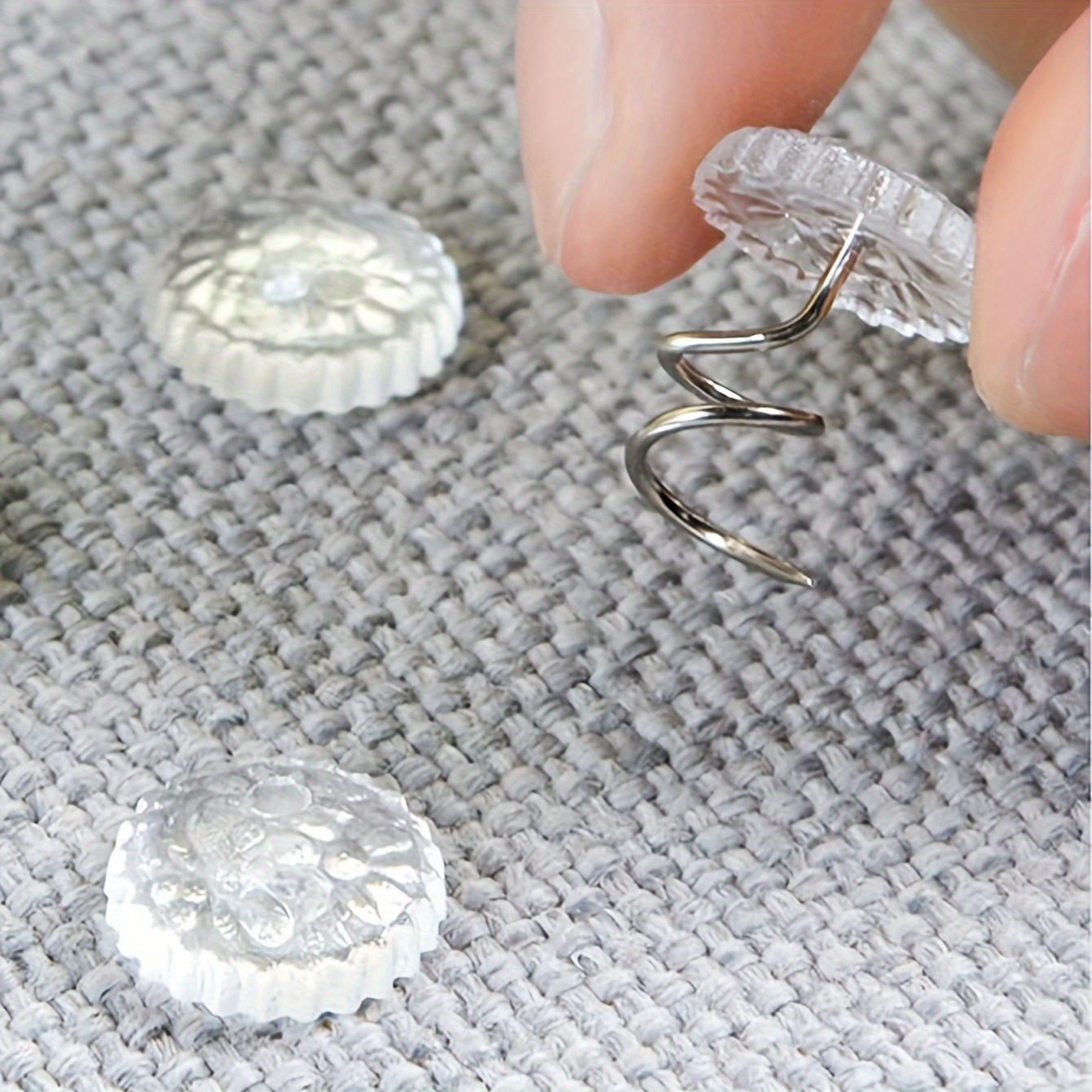 [100pcs Invisible Fasteners] 100pcs Anti-Slip, Durable Invisible Sofa Cushion Fasteners | Securely Fastening Sheets and Home Textiles, Easy to Use with Hidden Design