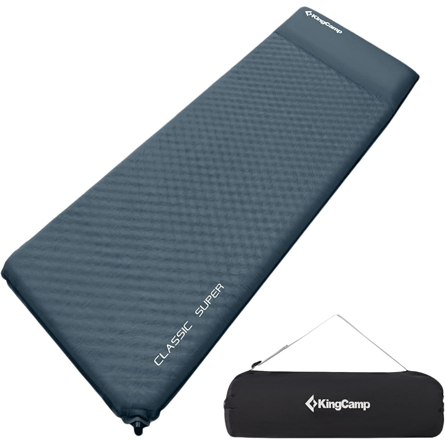 

Kingcamp Self-inflating Sleeping Mat, Suitable For Camping, Built-in Pillow, Ultralight Sleeping Mat, Camping Mat, Durable, Suitable For Camping Backpacking, Hiking, Single, 4 Sizes