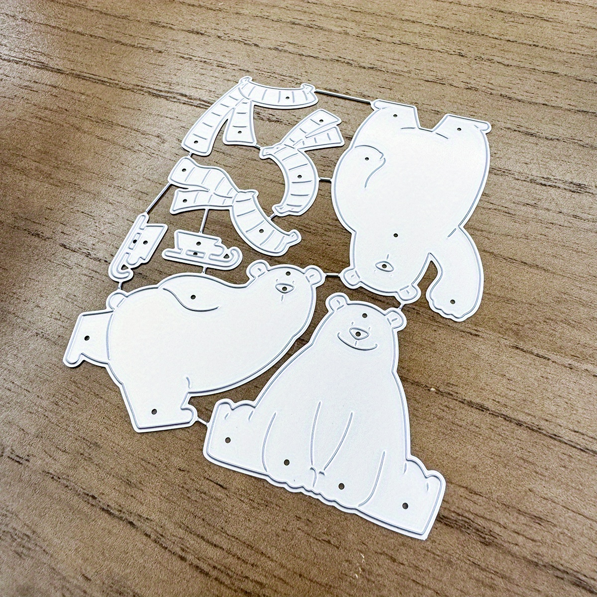 Image of Winter Skating Metal Cutting Dies For Scrapbooking, Greeting Cards, Home Decor, And Holiday