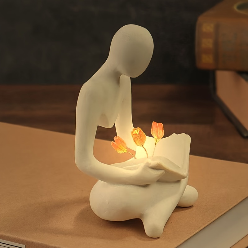 1 Luz Nocturna Artística Abstracta de Tulipán - Una Decoración Única para el Dormitorio y un Regalo de Cumpleaños Considerado