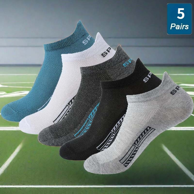 

5pairs High Quality Men Seamless Anti Slip Breathable Road Bicycle Fashion Outdoor Sports Short Ankle Socks