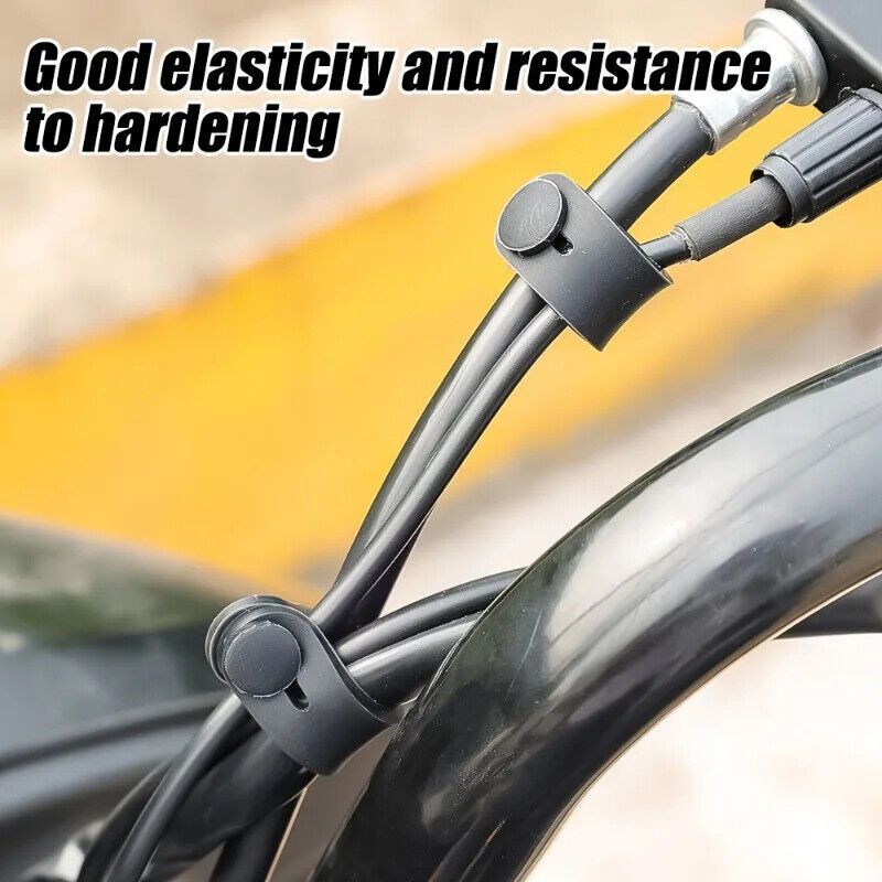 

10pcs Synthetic Rubber Motorcycle Tie-downs - Durable Securing Cable Wiring Harness Power Cord Ties With Good Elasticity And Resistance To Hardening