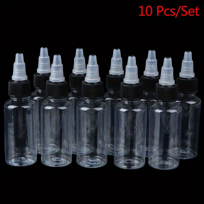 

10 Pcs 30ml Dropper Bottles Set - Round Plastic Liquid Storage Containers With Precision Tips, Hand Wash Only