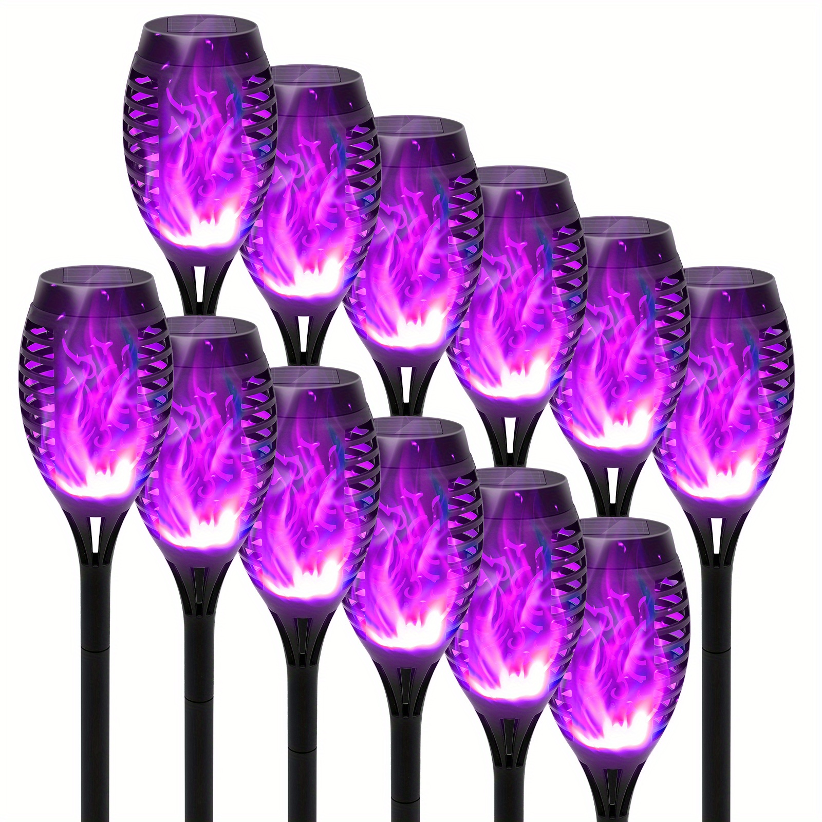 

Solar Lights Outdoor Purple Solar Torch Flame Lights For Garden Decor, Solar Landscape Lights Decorative For Lawn Yard Pathway