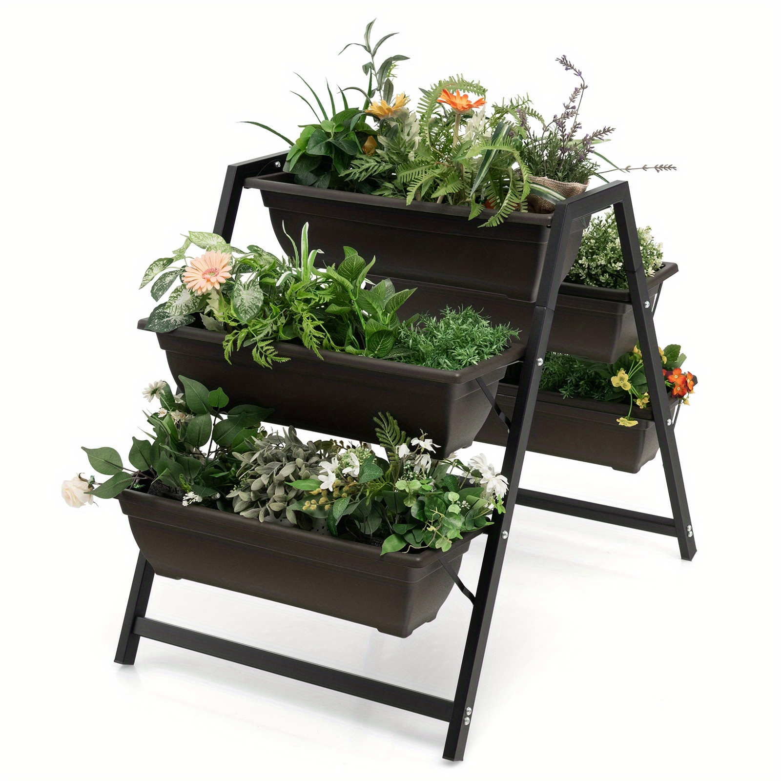 

Costway 31" H Raised Garden Bed 3-tier Vertical Planter W/5 Plant Boxes Indoor Outdoor