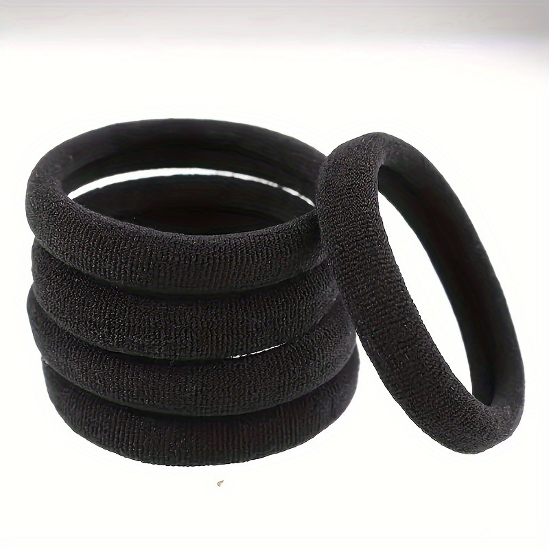 10/20/50/100pcs Solid Color Elastic Hair Band Ponytail Clip Stylish Hair Styling Accessories for Daily Use