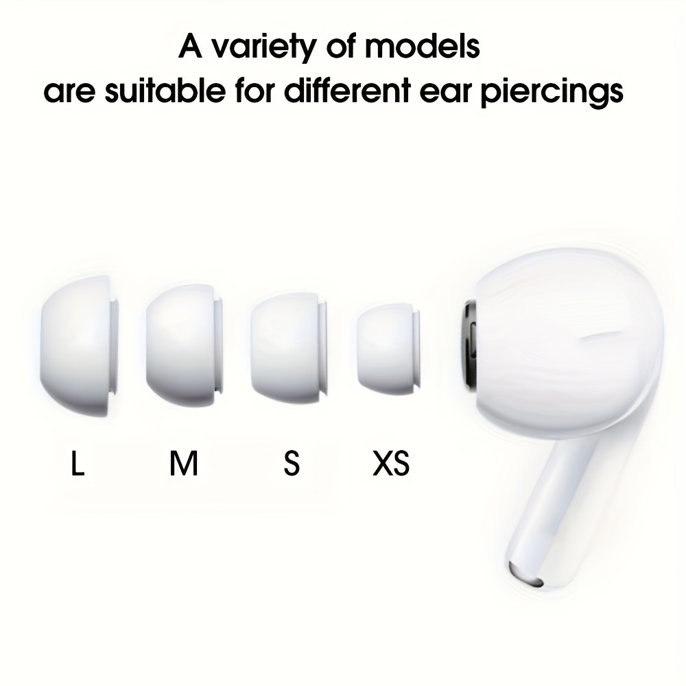 

Silicone Earbud Tips For Airpods Pro - Replacement Earplug Covers With Dust Net - Comfort Fit In Xs, S, M, L Sizes