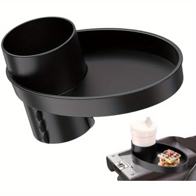 

1pc, Car Seat Snack Tray, Portable Cup Holder Tray, Car Seat Cup Holder Food Tray With Expandable Base, Car Seat Cup Holder Tray, 360° Swivel Car Seat Tray