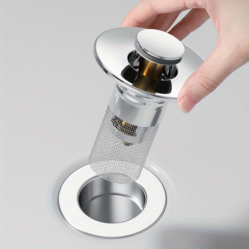 

Stainless Steel Pop-up Sink Stopper With Anti-odor Filter - Essential Home Accessory, Fits Most Kitchen & Bathroom Sinks