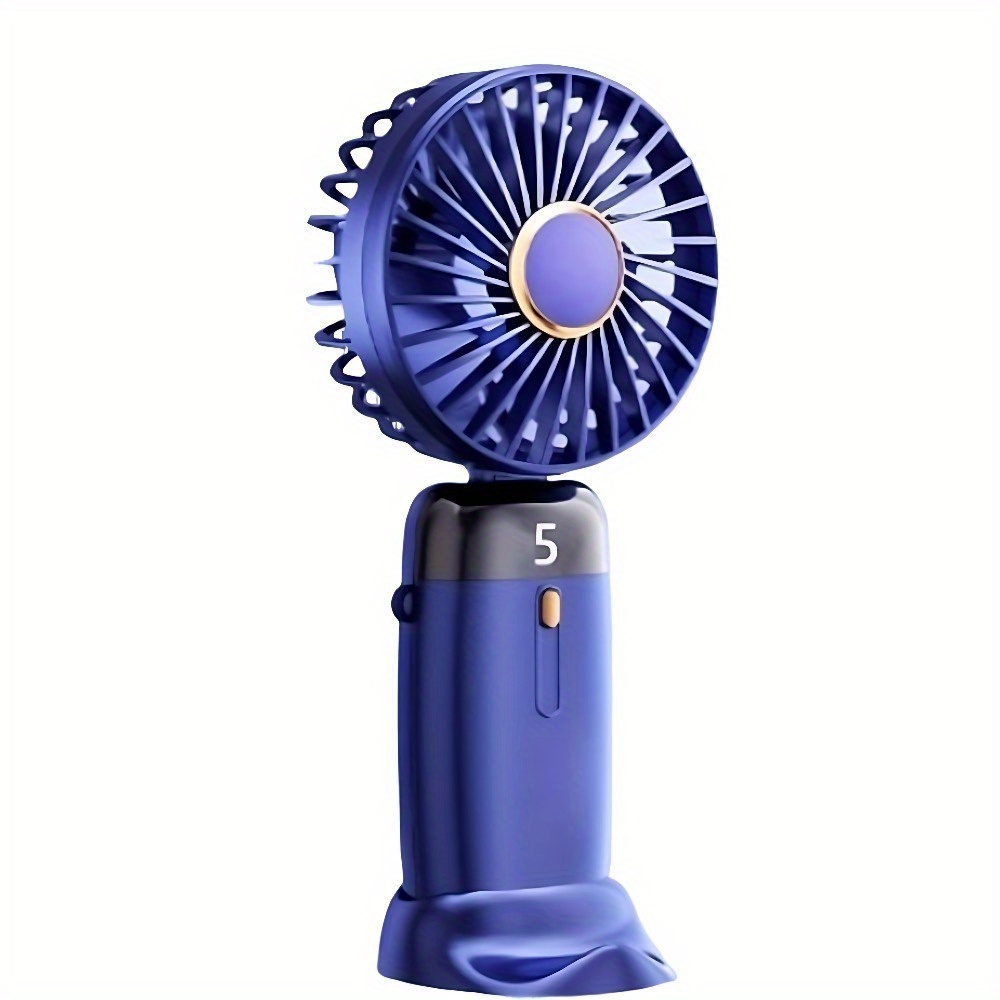 

Portable Fan Handheld Fan Handheld Fan Small Electric Fan Desktop Electric Fan Hanging Fan Usb Fan 1200ah Silent Large 5-level Adjustment Mini Fan Cute With Smartphone Stand Portable Work/school