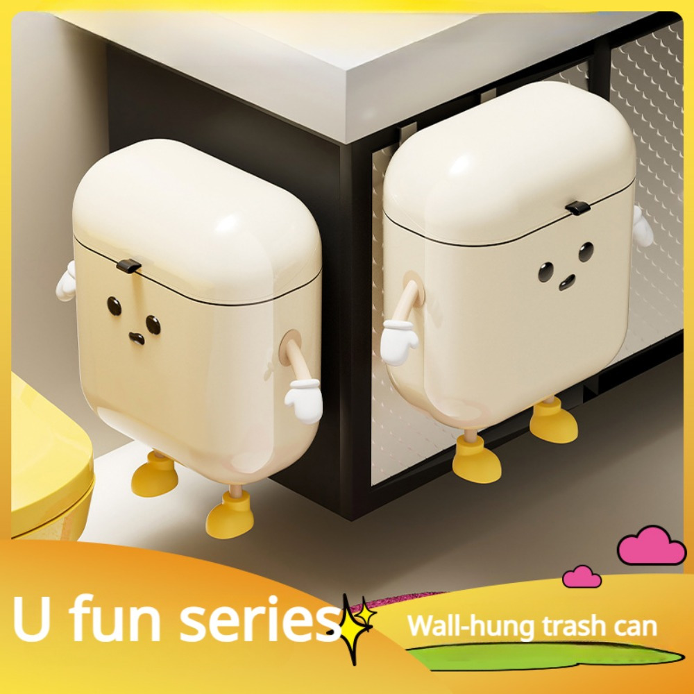 

Large Capacity Wall-mounted Trash Can With Odorless Seal - Cute & Creative Design For Home