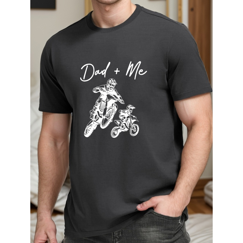 

Dad And Me Print, Men's Short Sleeve T-shirt Summer T-shirt Top