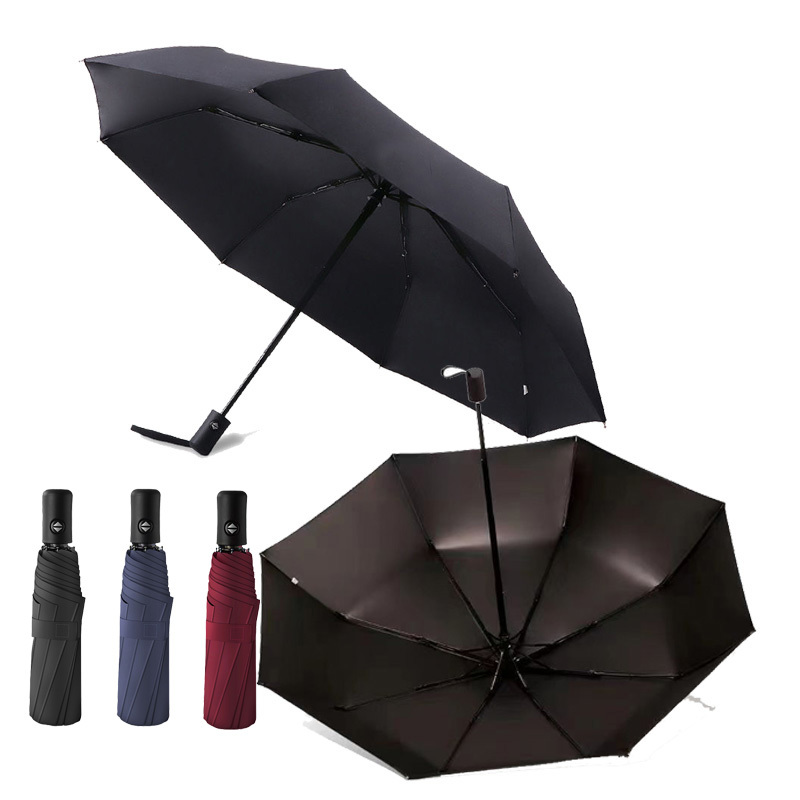 

Automatic 8 Ribs Folding Umbrella With Uv Protection, Casual Durable Lightweight Compact Umbrella For Men & Women