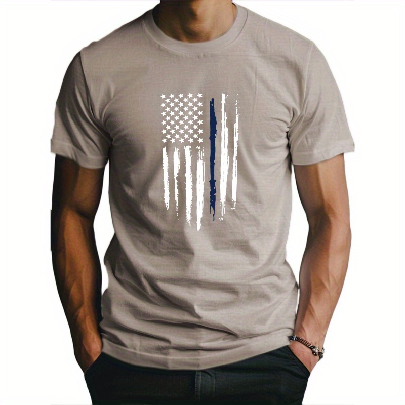 

American Flag Fitted Men's T-shirt, Sweat-wicking And Freedom Of Movement