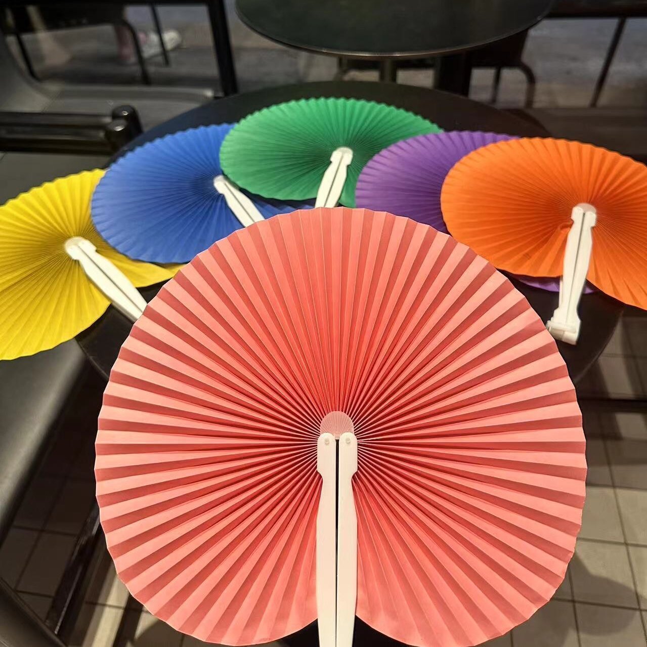 

6-pack Portable Handheld Fans - Ideal For Summer, Weddings & Parties | No Batteries Required