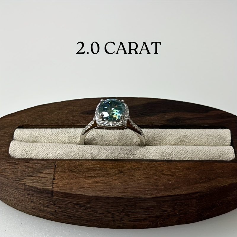 Customized 1 3CT Square Green Moissanite Ring 925 Sterling Silver Vintage Style