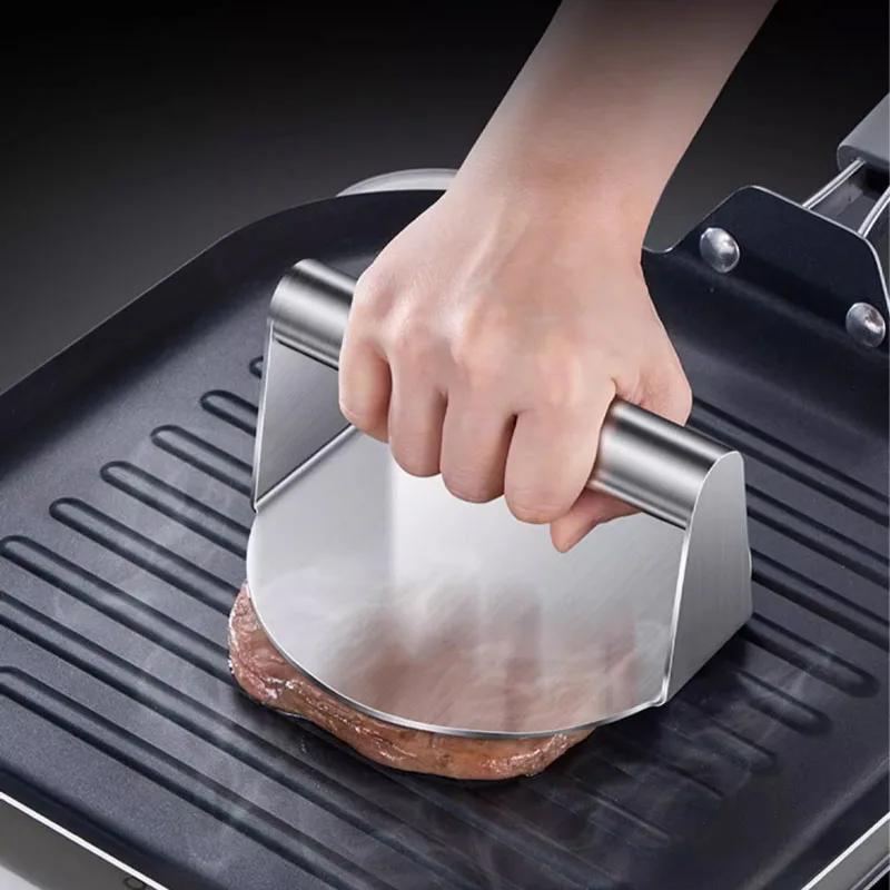 

Presse à hamburger en acier inoxydable et fer, presse à viande hachée circulaire, outil de cuisson efficace pour une cuisson saine et sûre - 1 pièce