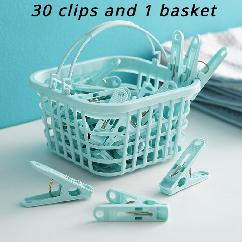 

31pcs/set Clothes Clip, Clothes Hanger, Strong Clothes Clip, Plastic Small Clothes Clip, Fixed Clothes Clip, Windproof Clip Buckle