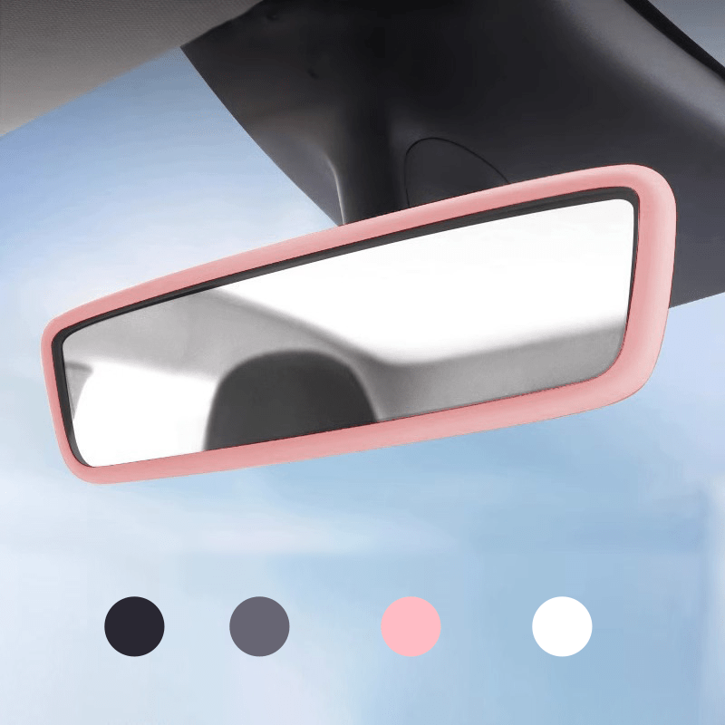 1 2pcs for   y   vehicle rearview   protective cover   screen protective cover minimalist silicone anti collision cover car frame rearview   protective set pink white gray black