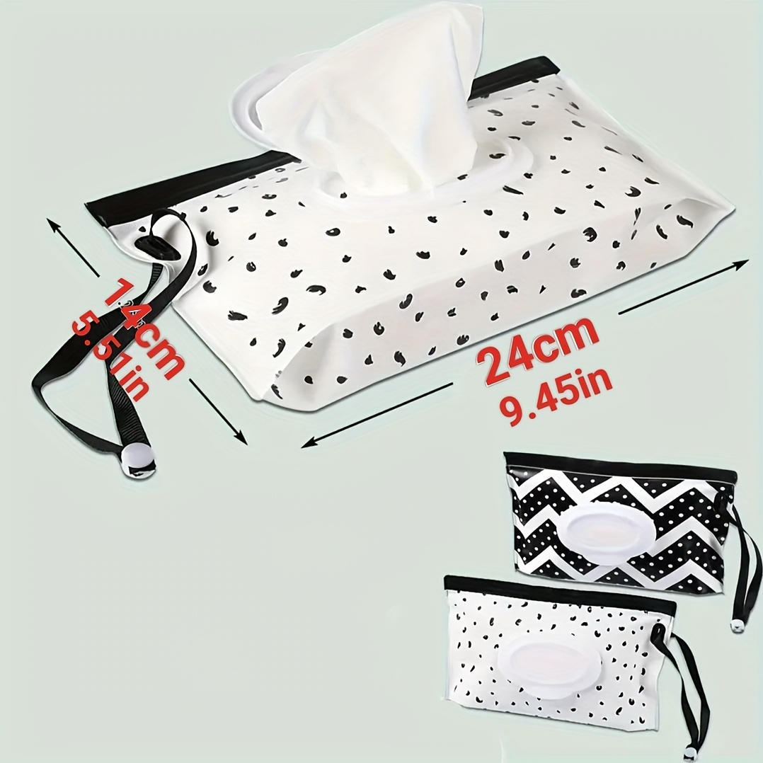 2pcs reusable eva wipes bag portable moisture resistant   pouch with     and   design details 2