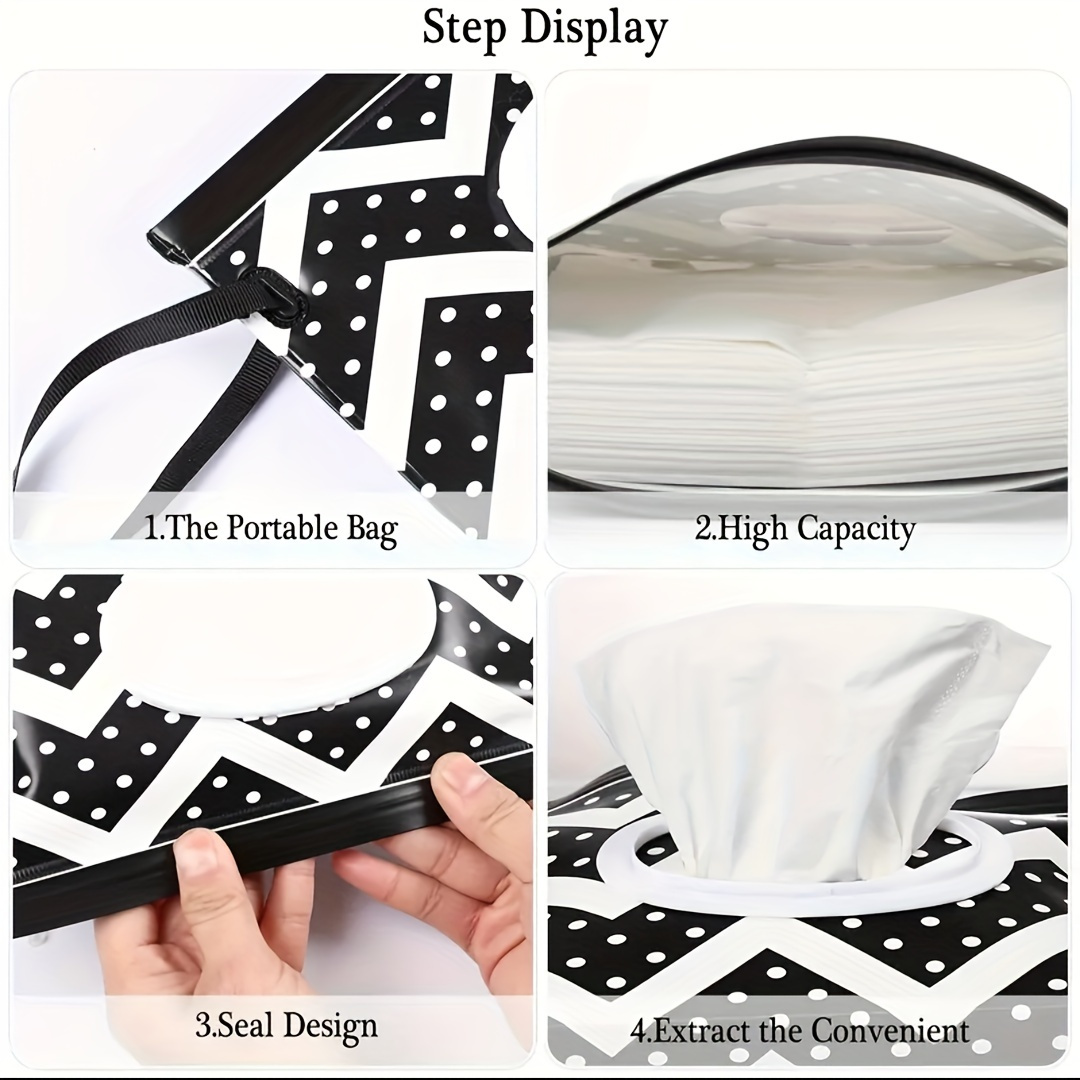 2pcs reusable eva wipes bag portable moisture resistant   pouch with     and   design details 3