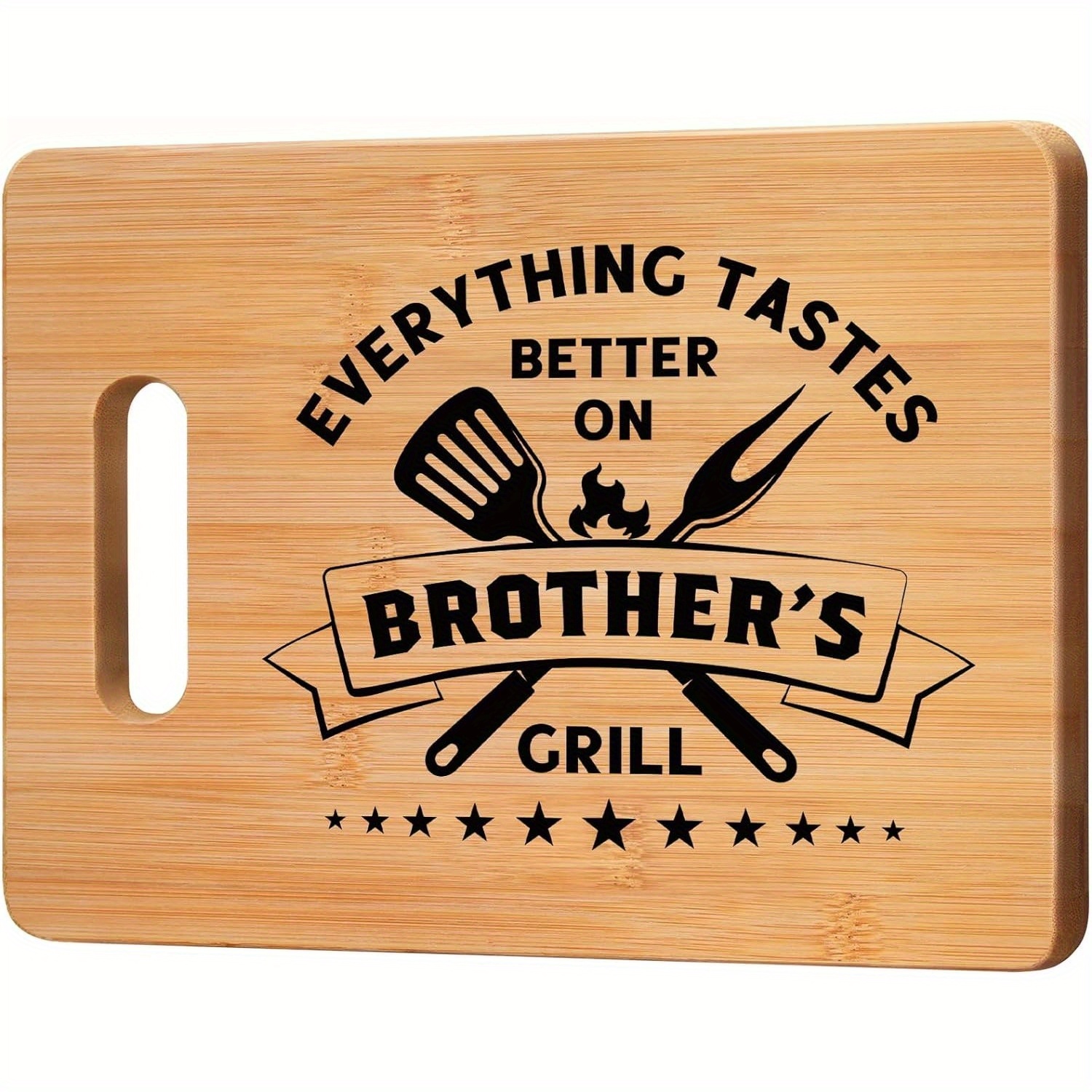 

Brother's Engraved Bamboo Cutting Board - Personalized Birthday Gift For Brother - Durable 5-star Quality Kitchen Accessory - Perfect For Grilling And Food Prep