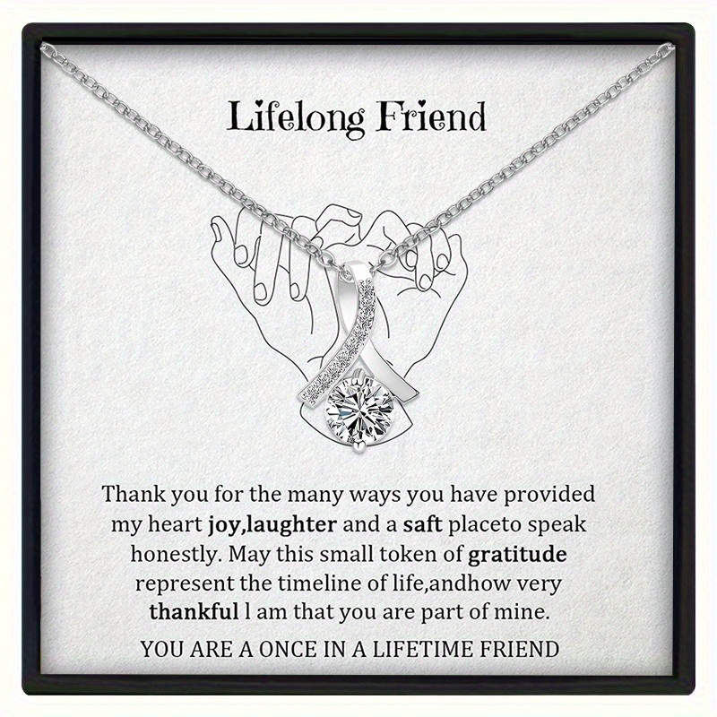 

Creative Elegant Copper Pendant Necklace Box Card For Friends Christmas Birthday Party Gift Holiday Gift