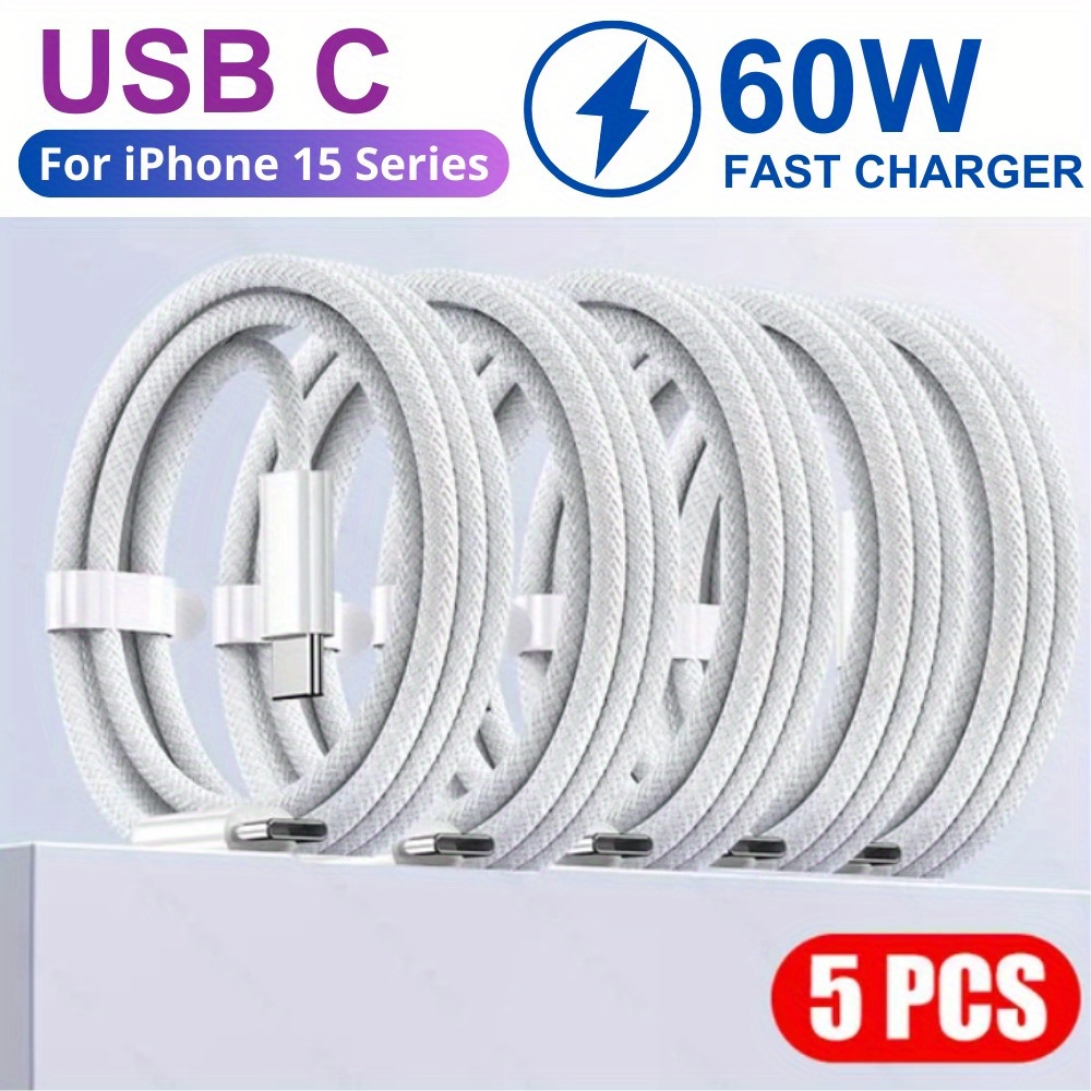 

5x For Iphone 15 Pro Max Usb-c To Usb-c Cable Fast Charger Type C Charging Cord